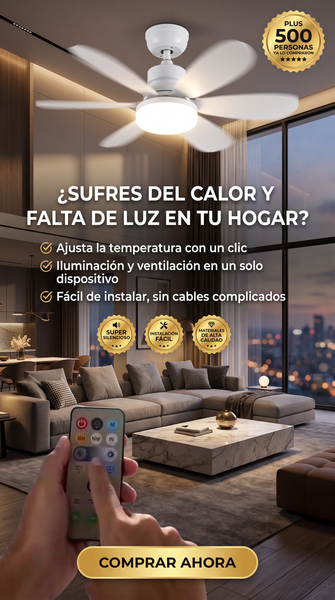 Ventilador de Techo con Luz y Control Remoto · Hero (principal)